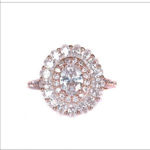 Everly Rings rose gold/diamond ring size 5